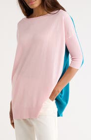 Diane von Furstenberg Diane Oversize Colorblock Wool Sweater