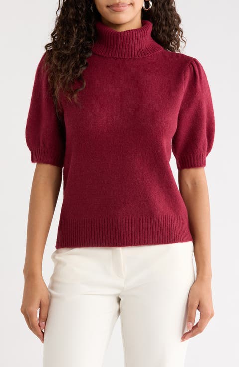 Turtleneck Short Sleeve Sweater