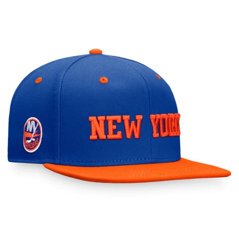 Men's Fanatics Royal/Orange New York Islanders Heritage City Two-Tone Snapback Hat