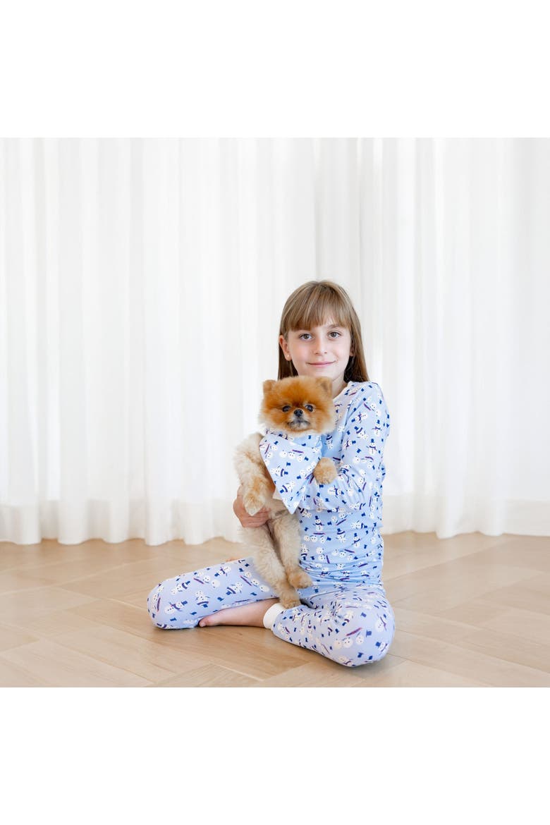 Kids Organic Two-Piece Pajama Set - Holiday Snowmen, Alternate, color, Holiday Snowmen