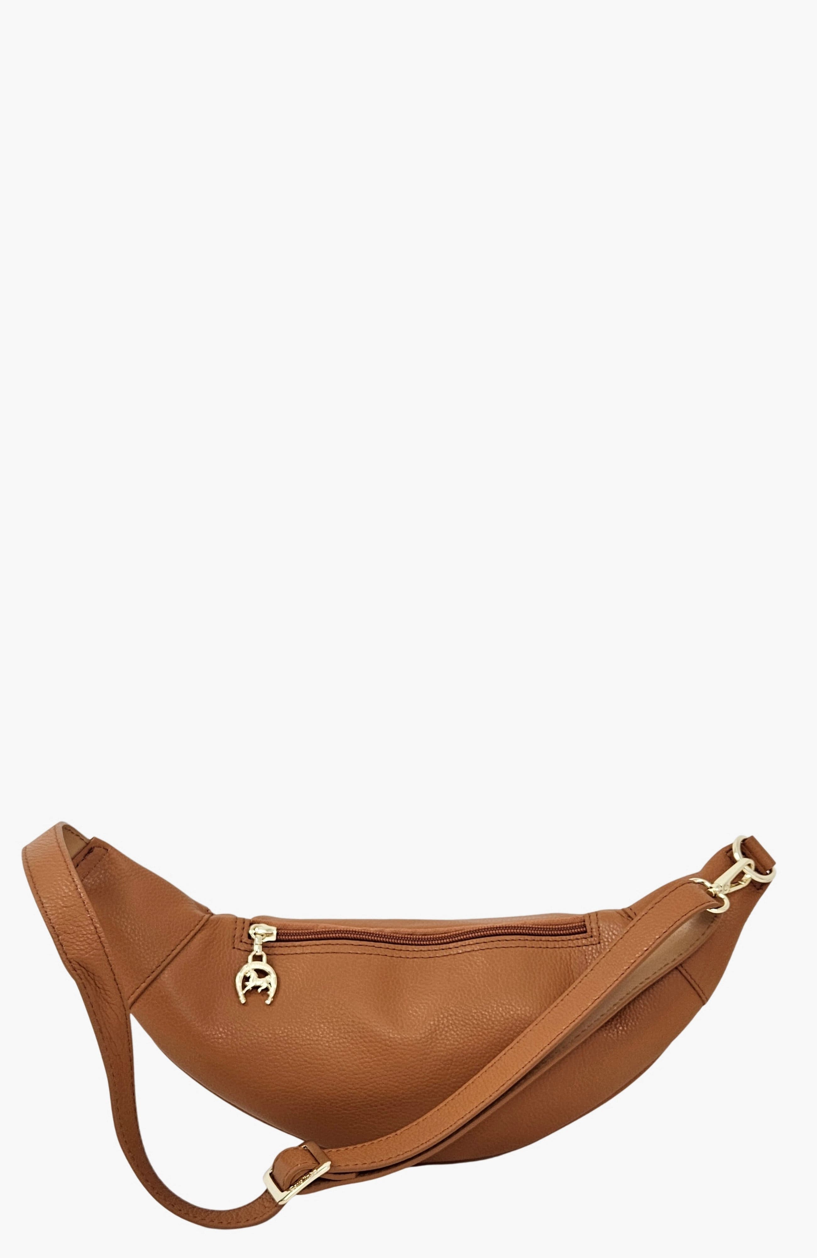 Muse Pebbled Leather Sling Bag 219, Alternate, color, Mustard