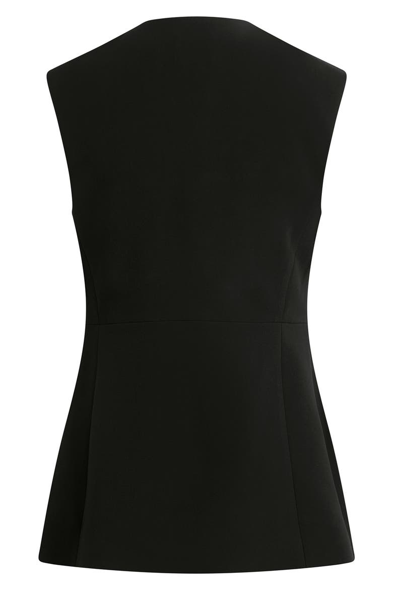The Clocking In Long Vest, Alternate, color, BLACK