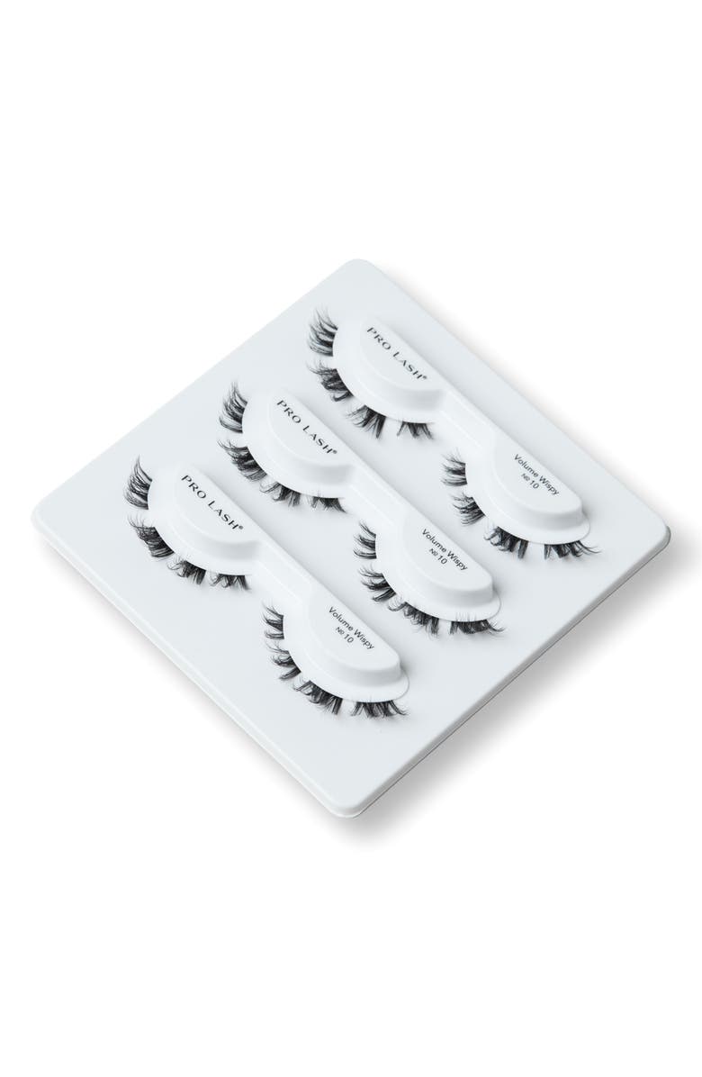 PRO LASH Set of 3 Volume Wispy No. 10 False Lashes, Main, color, 