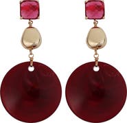 Panacea Faceted Glass & Resin Drop Earrings