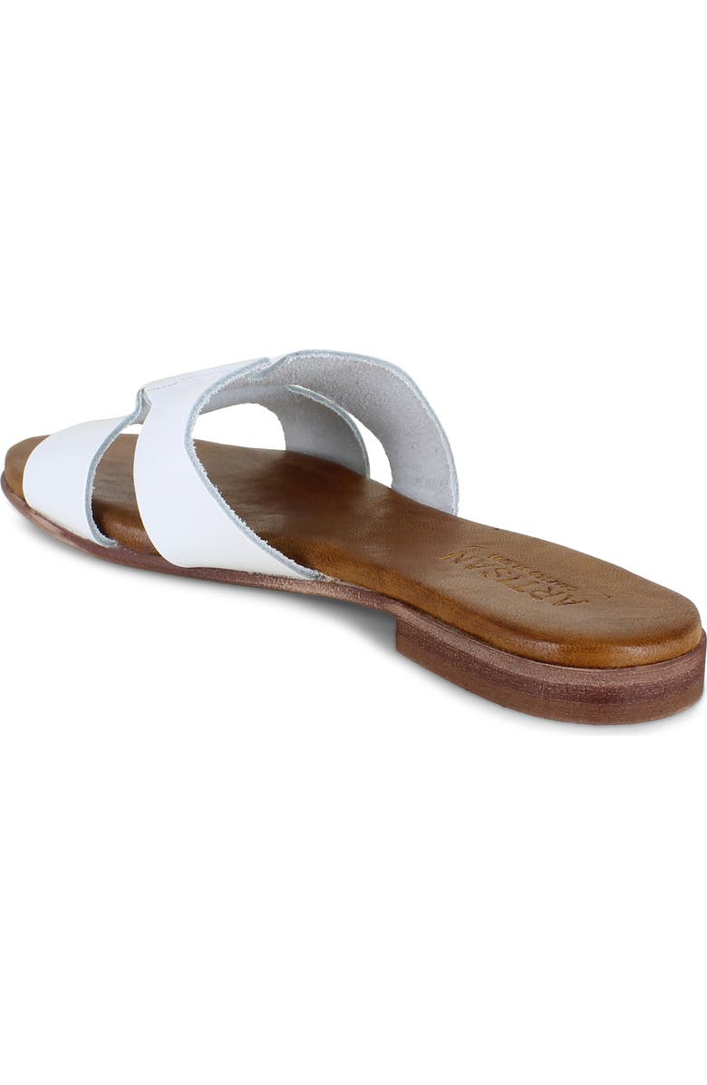 Artisan Crafted By Zigi Allony Leather Flat, Alternate, color, White Leather