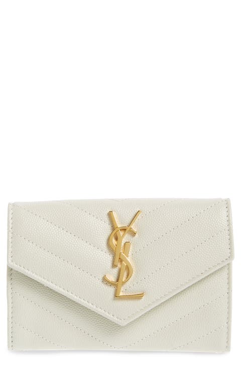 'Monogram' Quilted Leather French Wallet
