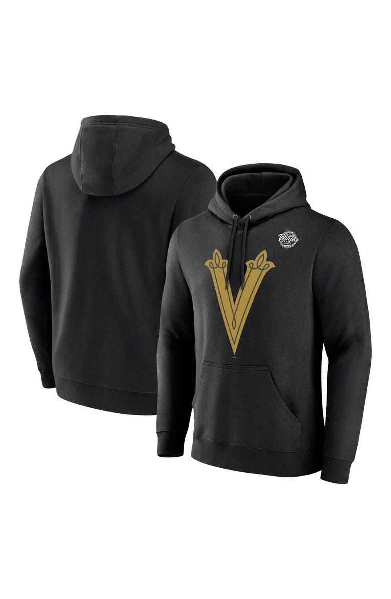 FANATICS Men's Fanatics Branded Black Vegas Golden Knights 2024 NHL Winter Classic Primary Logo Fleece Pullover Hoodie, Main, color, 
