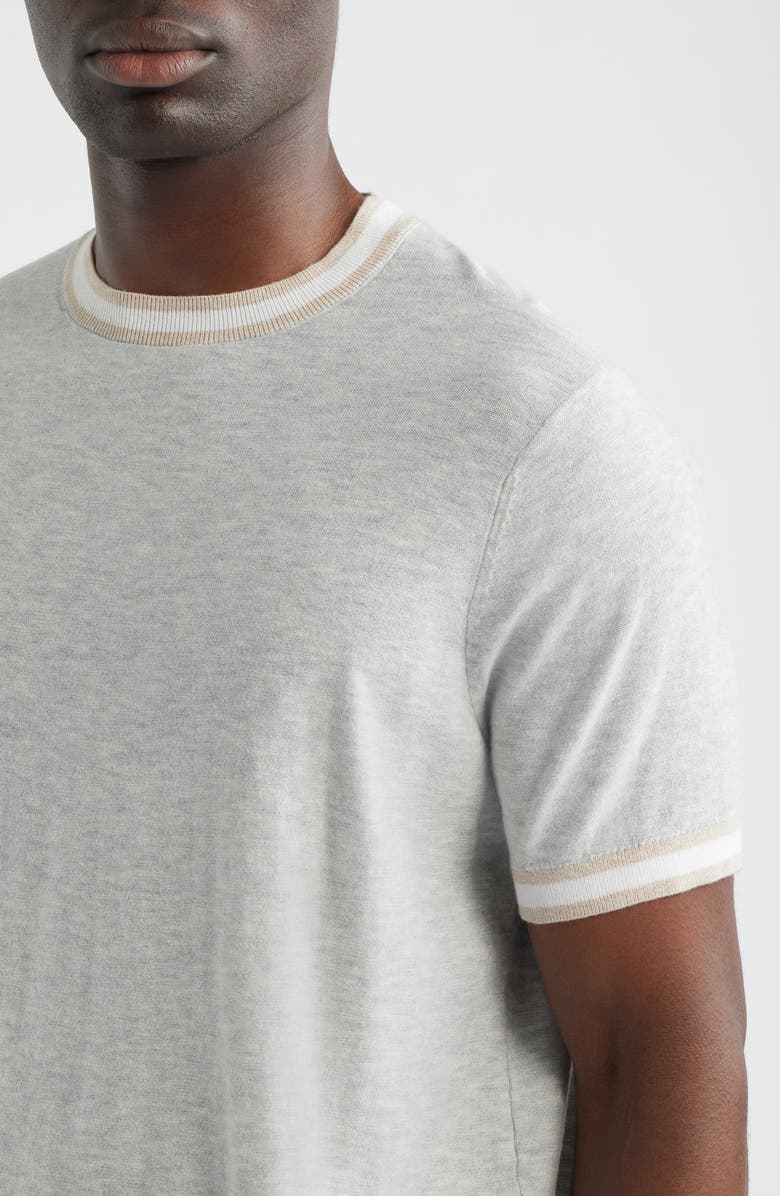 Scott Barber Short Sleeve Reverse Jersey Sweater, Alternate, color, Silver