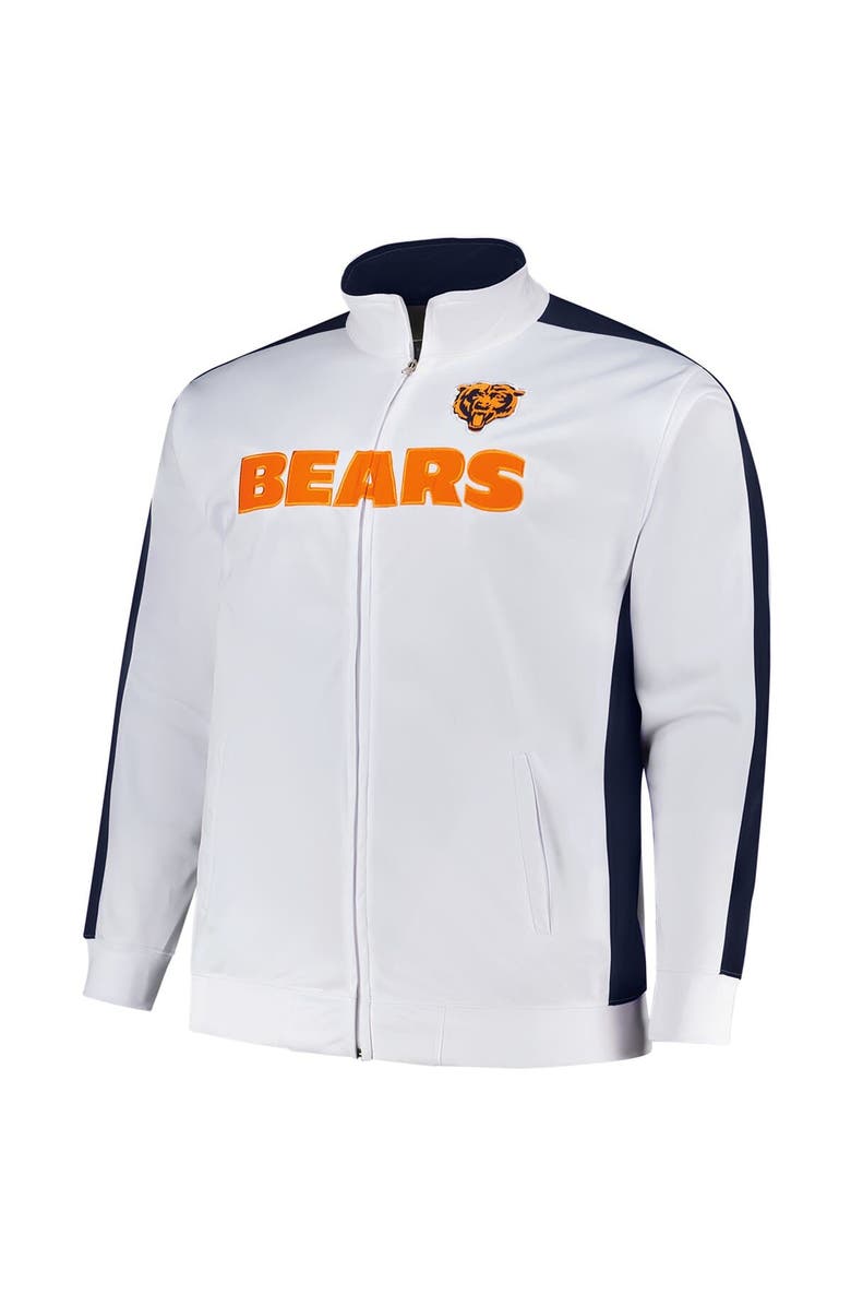 FANATICS Men's Fanatics White Chicago Bears Big & Tall Tricot Full-Zip Track Jacket, Alternate, color, White