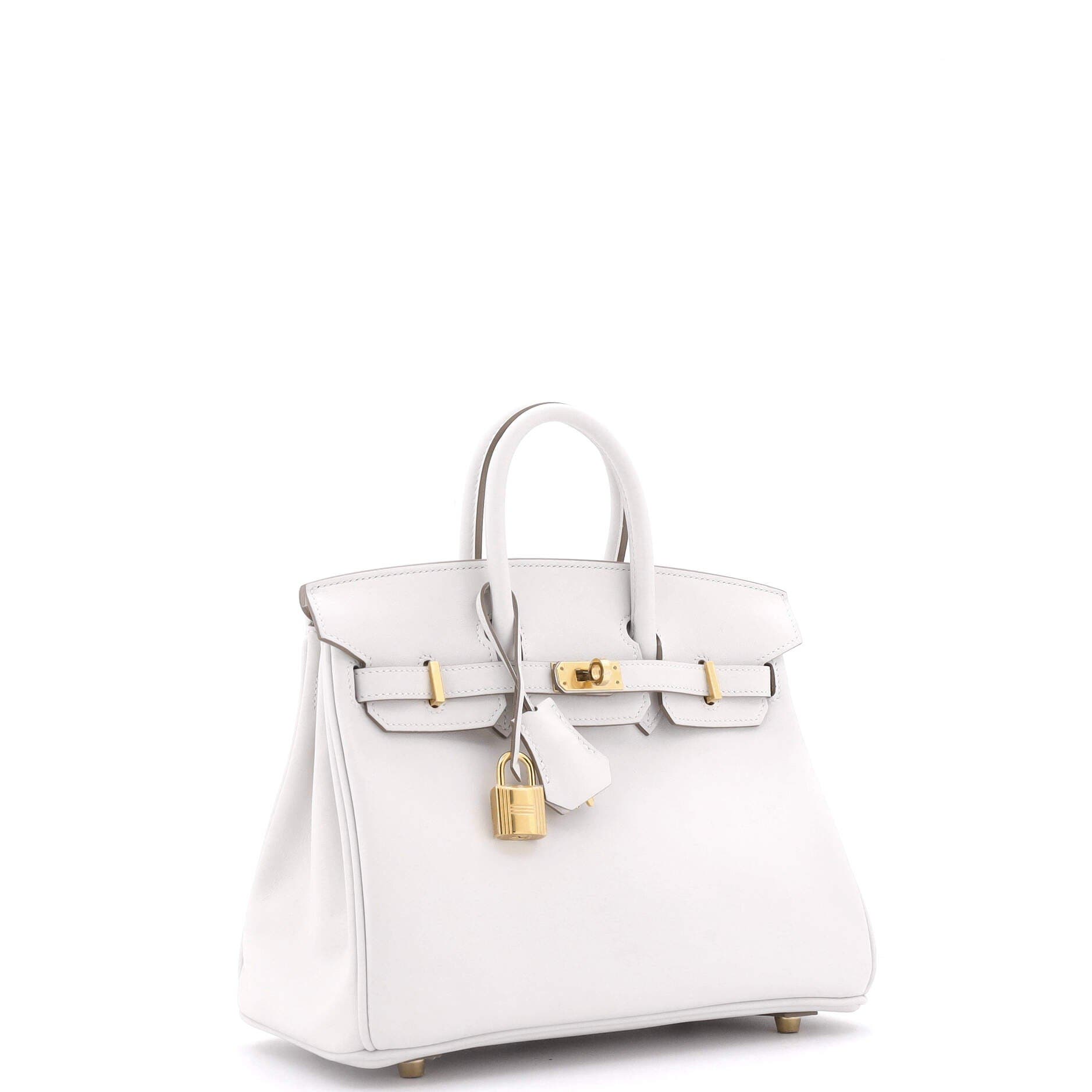 Pre-Owned Hermes Birkin Handbag Grey Swift with Gold Hardware 25, Alternate, color, Gris Pale