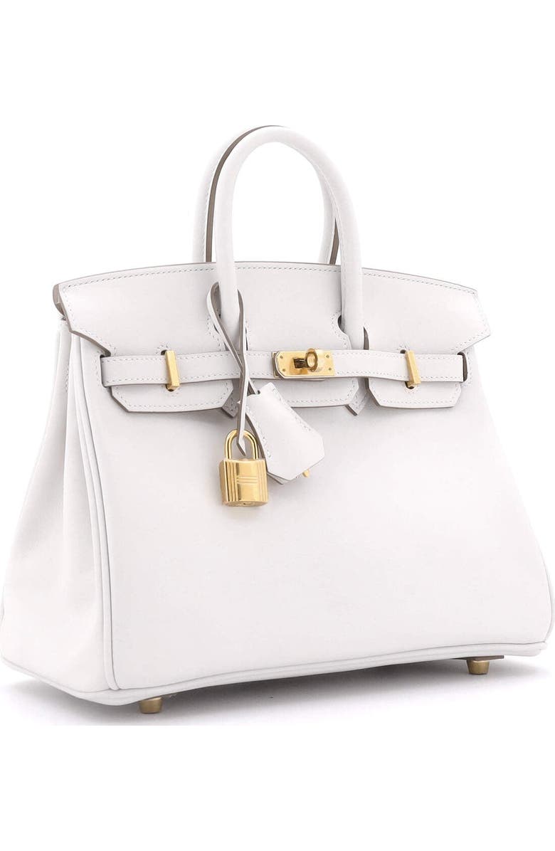 Pre-Owned Hermes Birkin Handbag Grey Swift with Gold Hardware 25, Alternate, color, Gris Pale