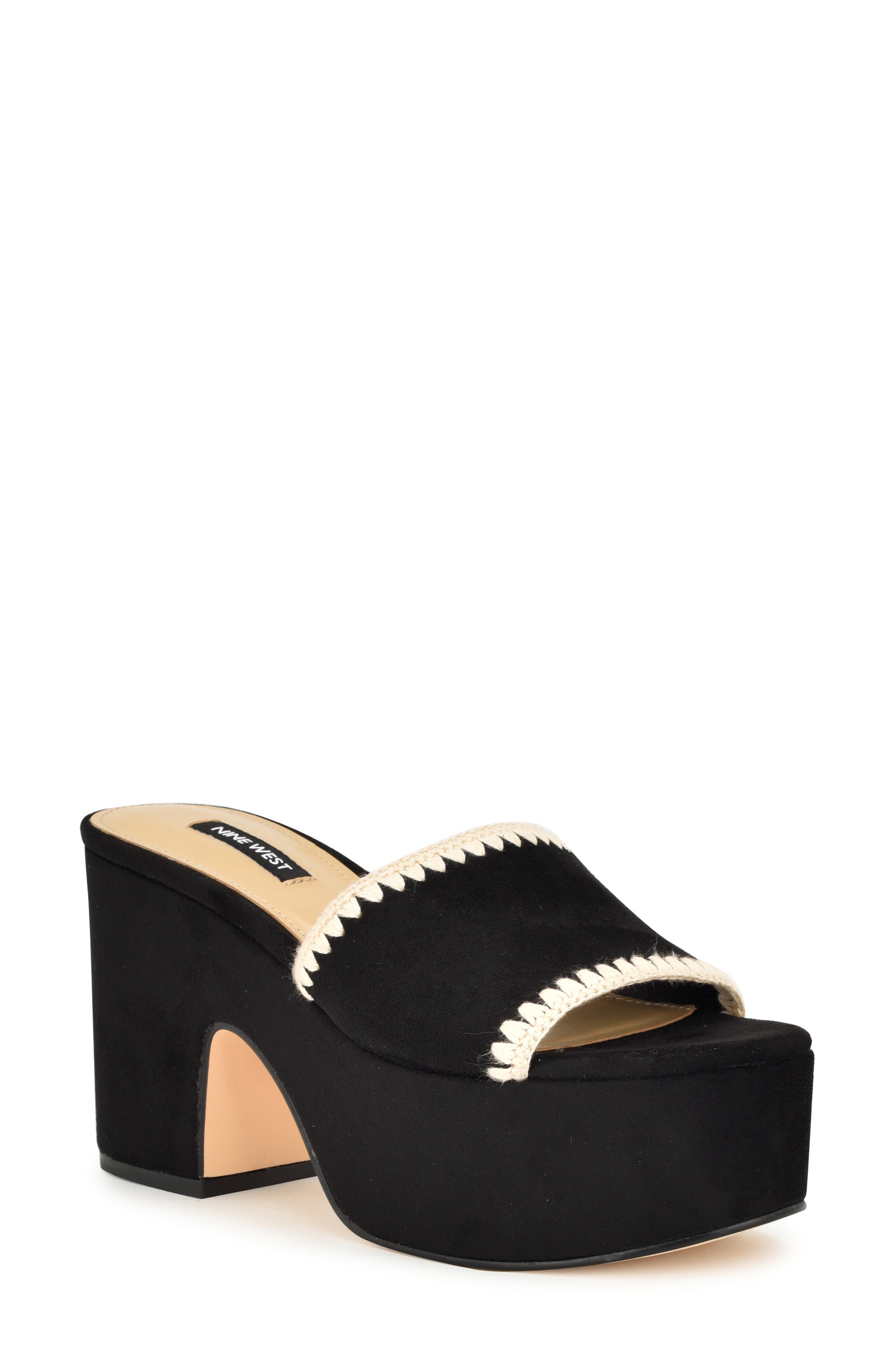 Nine West Yickie Platform Slide Sandal, Main, color, 