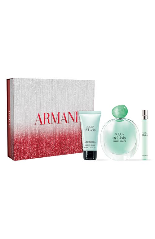 Armani Collezioni Armani Beauty Acqua Di Gioia Eau De Parfum 3-piece Gift Set In Transparent