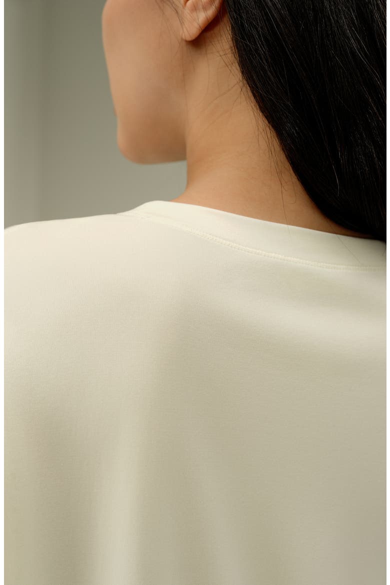 Silk Jersey Oversized Tee, Alternate, color, Lily White