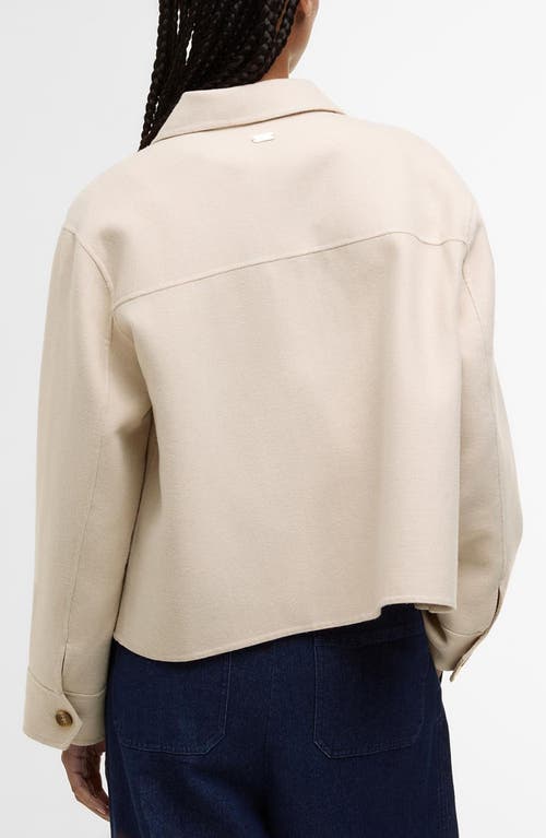 Barbour Ashdon Double Face Wool Blend Overshirt In Neutral