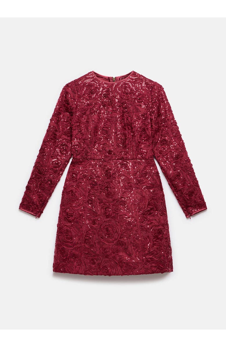 MINT VELVET Sequin Lace Mini Dress, Alternate, color, Red