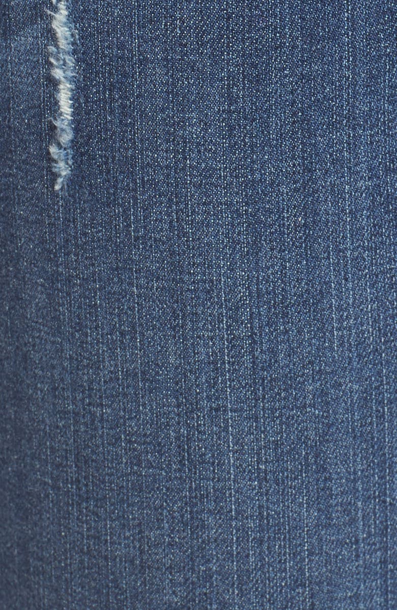 Halogen<sup>®</sup> Raw Hem Stretch Straight Leg Jeans, Alternate, color,