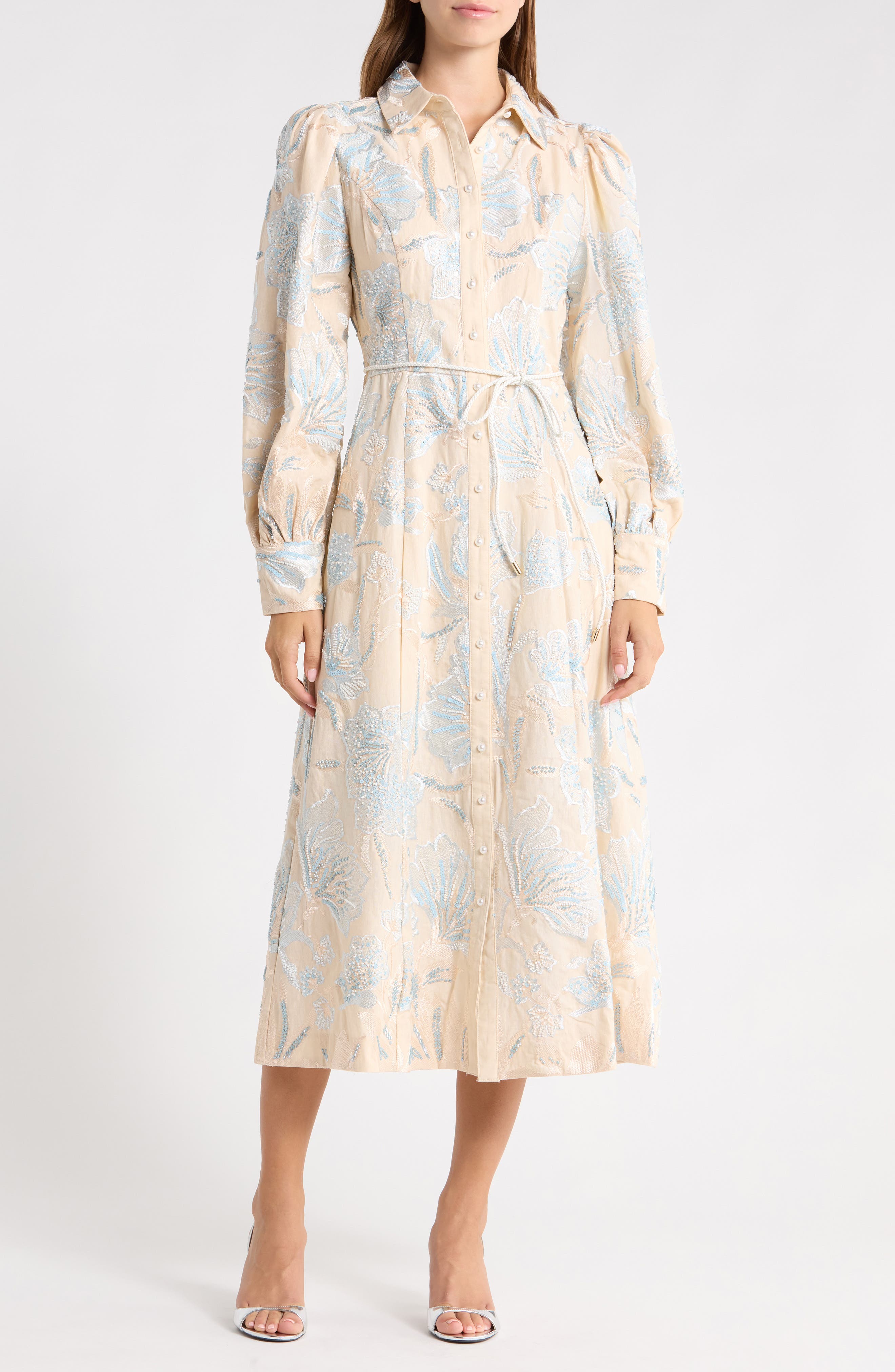 Nia Cotton & Linen Long Sleeve Shirtdress