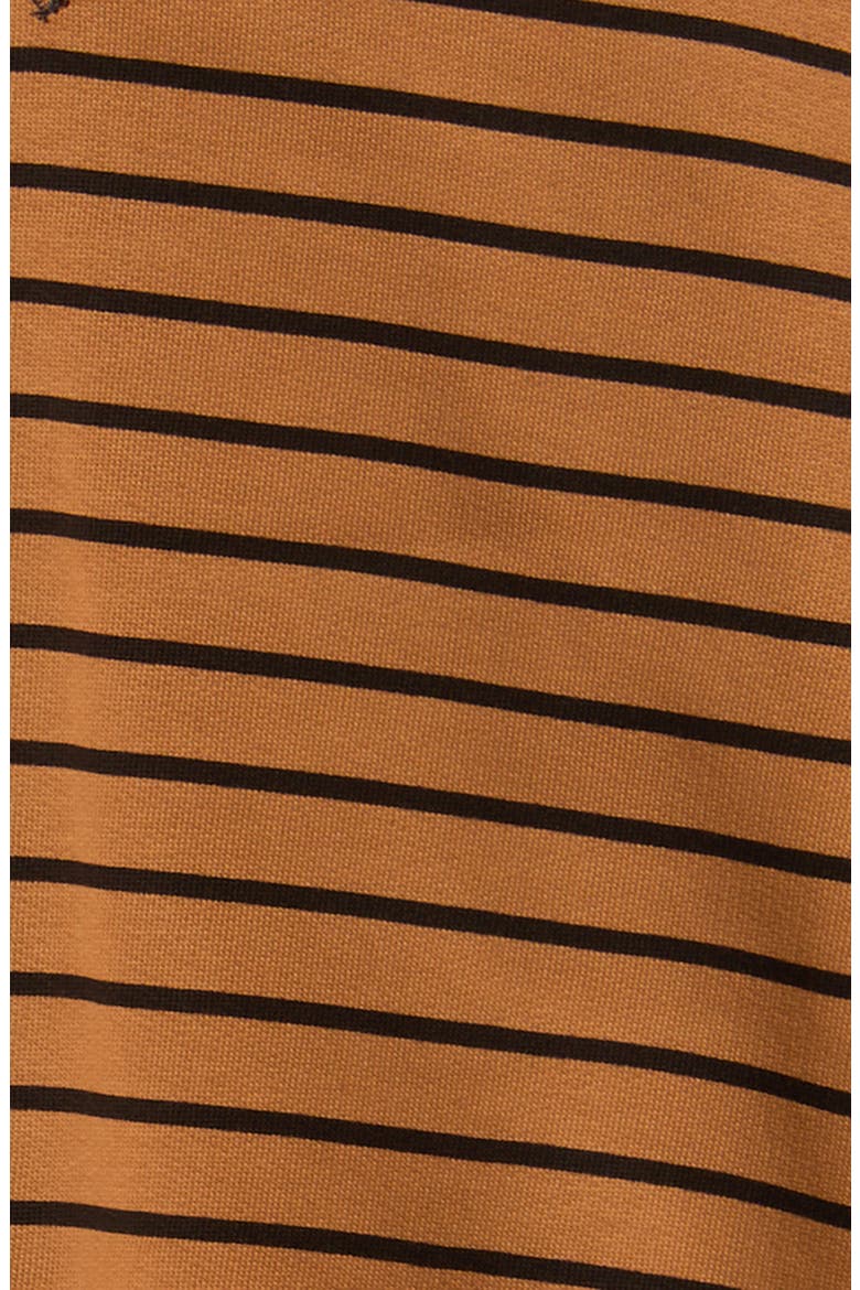 Kids' Stripe Organic Cotton Sweatshirt, Alternate, color, BROWN