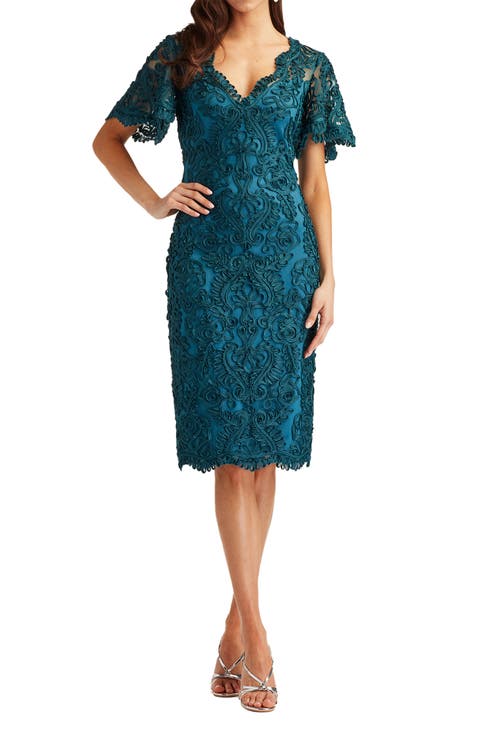 Ribbon Lace Cocktail Dress