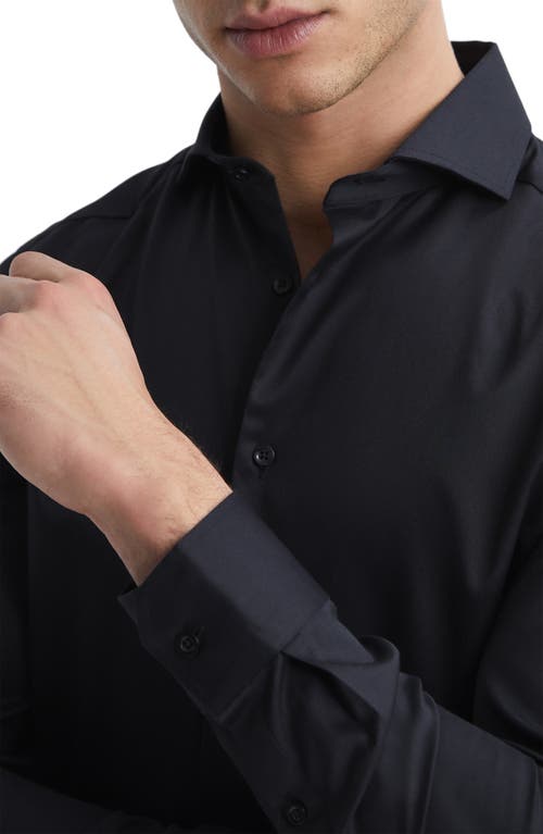 Reiss Storm Cotton Button-up Shirt In Black
