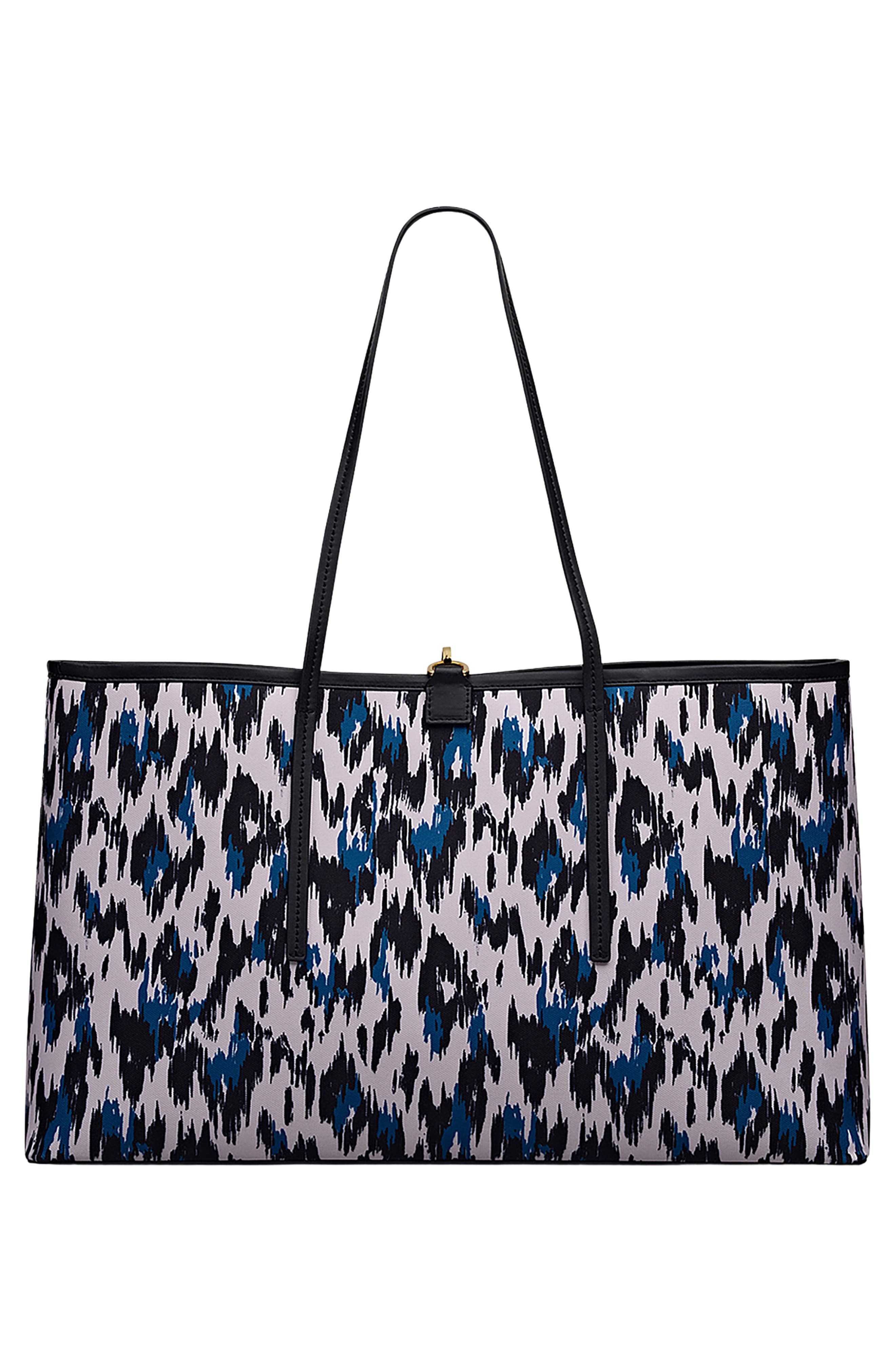 Addison Abstract Large Tote, Alternate, color, TEAL