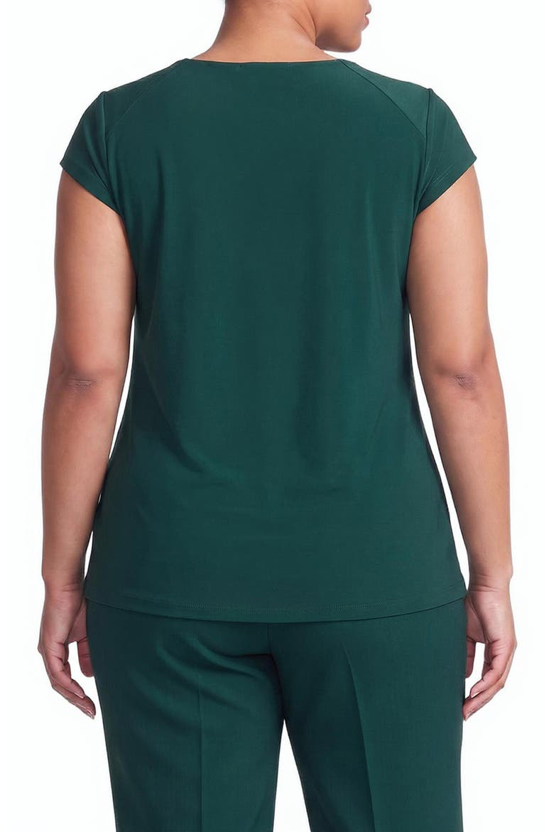 Cowl Neck Cap Sleeve Knit Top, Alternate, color, EVERGREEN
