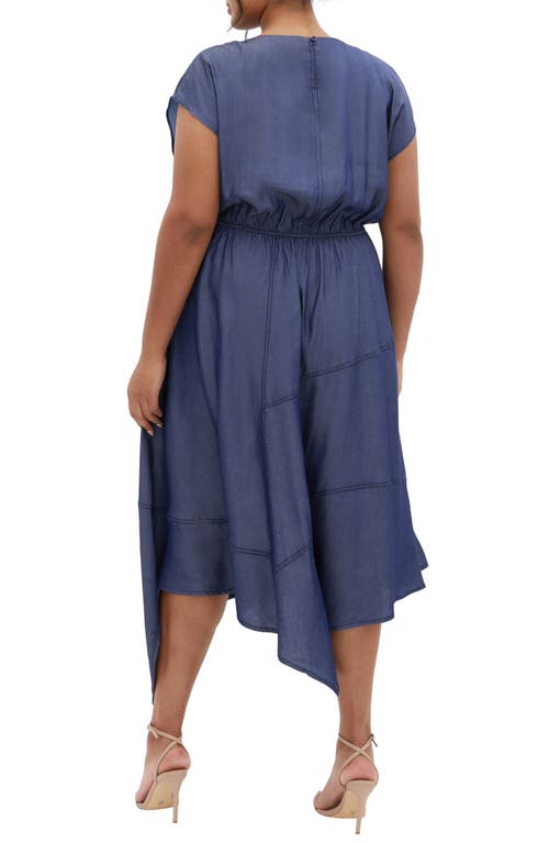 City Chic Hallie Asymmetric Maxi Dress In Purple