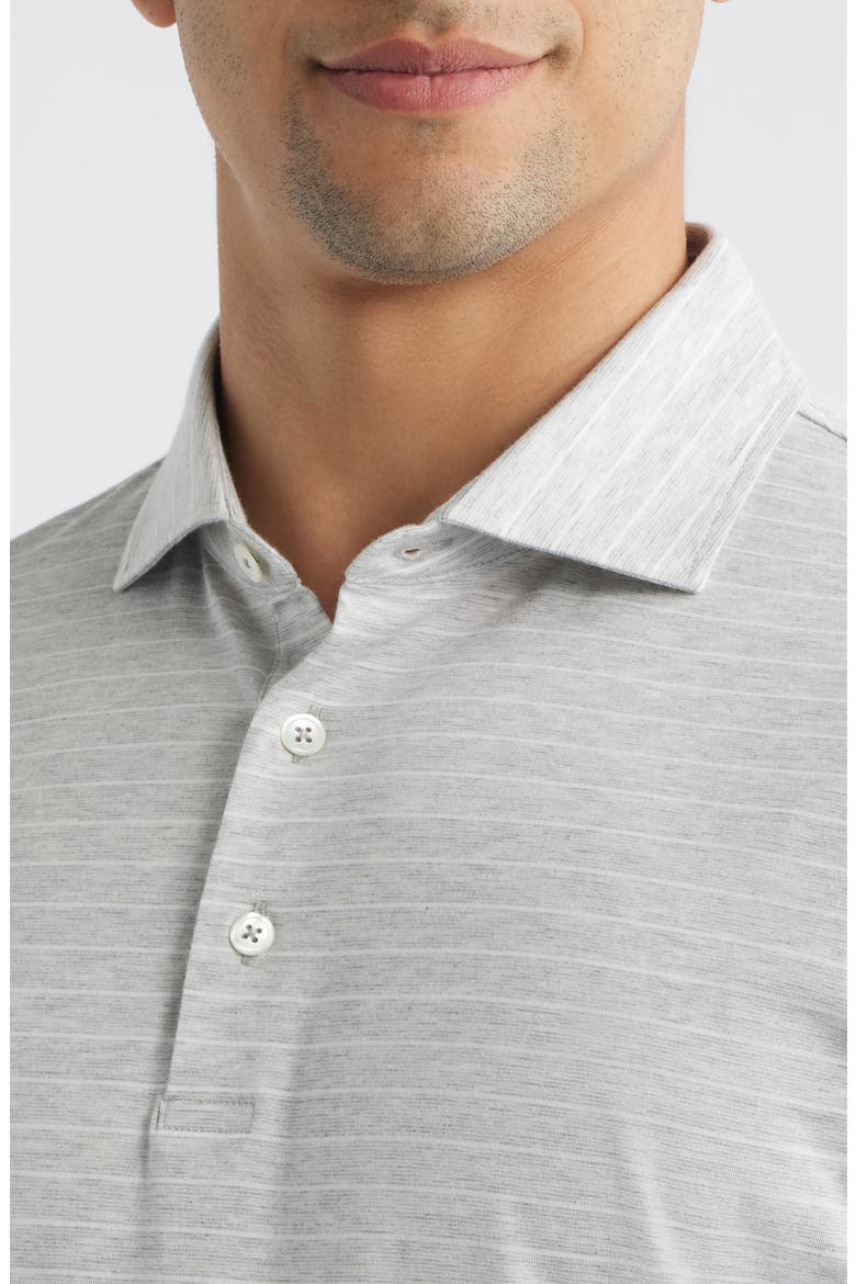 Crown Craft Stripe Polo, Alternate, color, BRITISH GREY