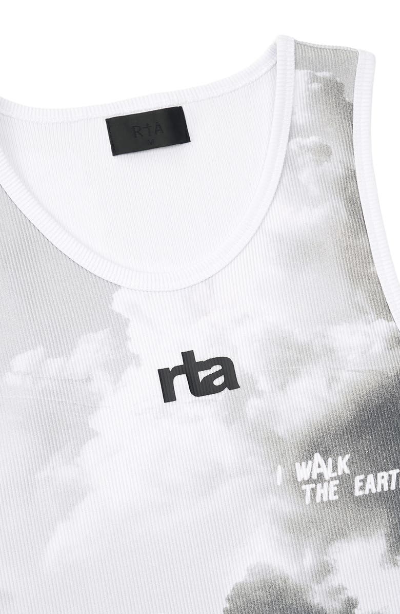 RtA Sylvain Graphic Tank Top, Alternate, color, Grey Chaparral