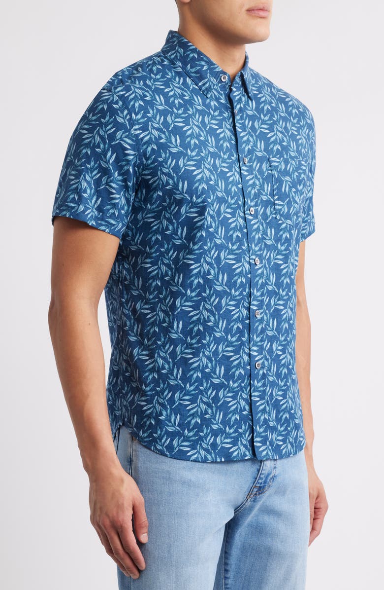 Rails Carson Short Sleeve Button-Up Shirt, Alternate, color, Falling Fronds Maritime