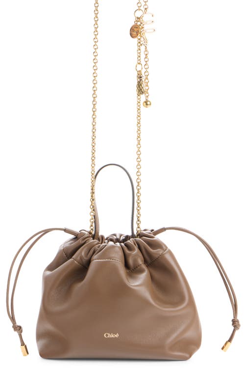 Chloé Mini Icons Leather Shoulder Bag in Smoked Brown at Nordstrom