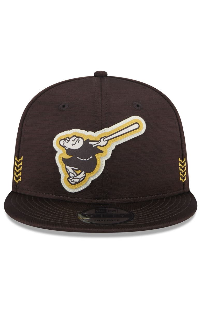 New Era Men's New Era  Brown San Diego Padres 2024 Clubhouse 9FIFTY Snapback Hat, Alternate, color, 