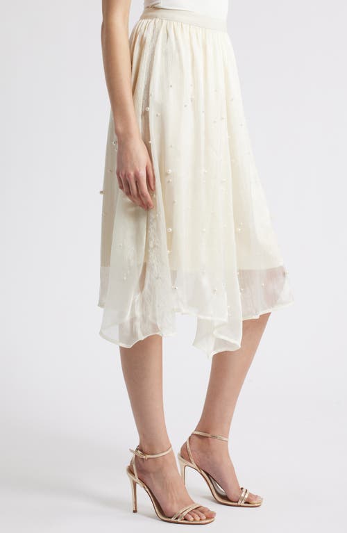 Nikki Lund Elsa Beaded Asymmetric Skirt