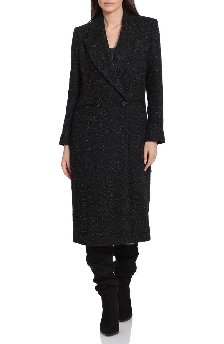 Avec Les Filles Double Breasted Metallic Thread Coat, Alternate, color, 