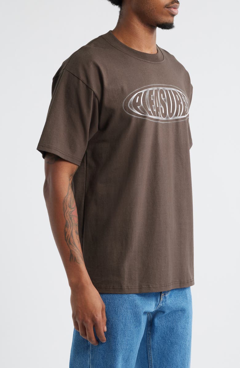 PLEASURES Sandblast Logo Graphic T-Shirt, Alternate, color, Clove