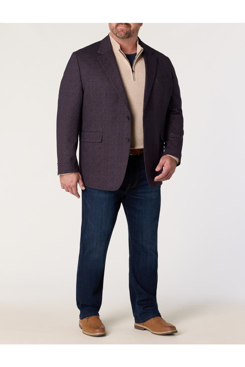 Big & Tall Marled Sport Coat, Alternate, color, BURGUNDY