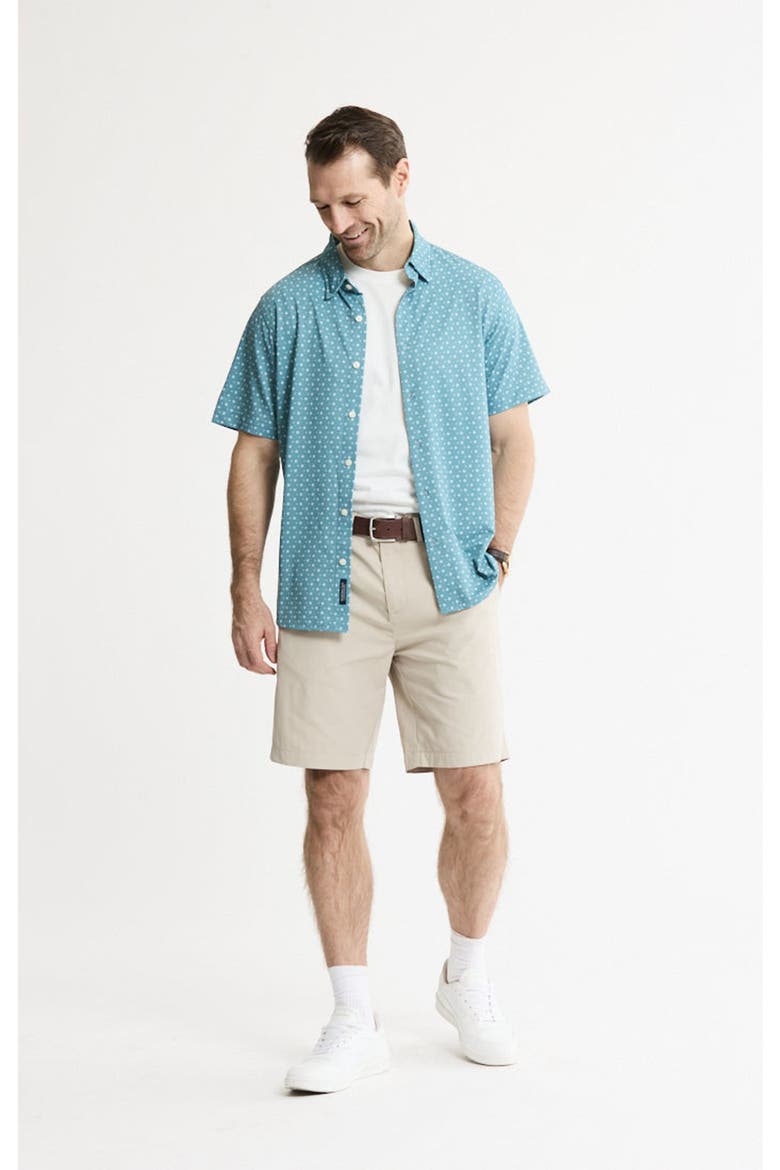 Performance Knit Short Sleeve Shirt, Alternate, color, TEAL FLORAL