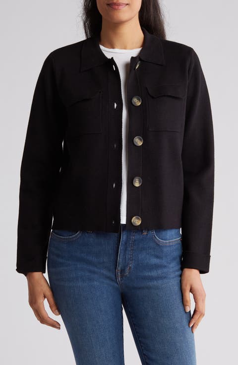 Collar Button Front Cardigan