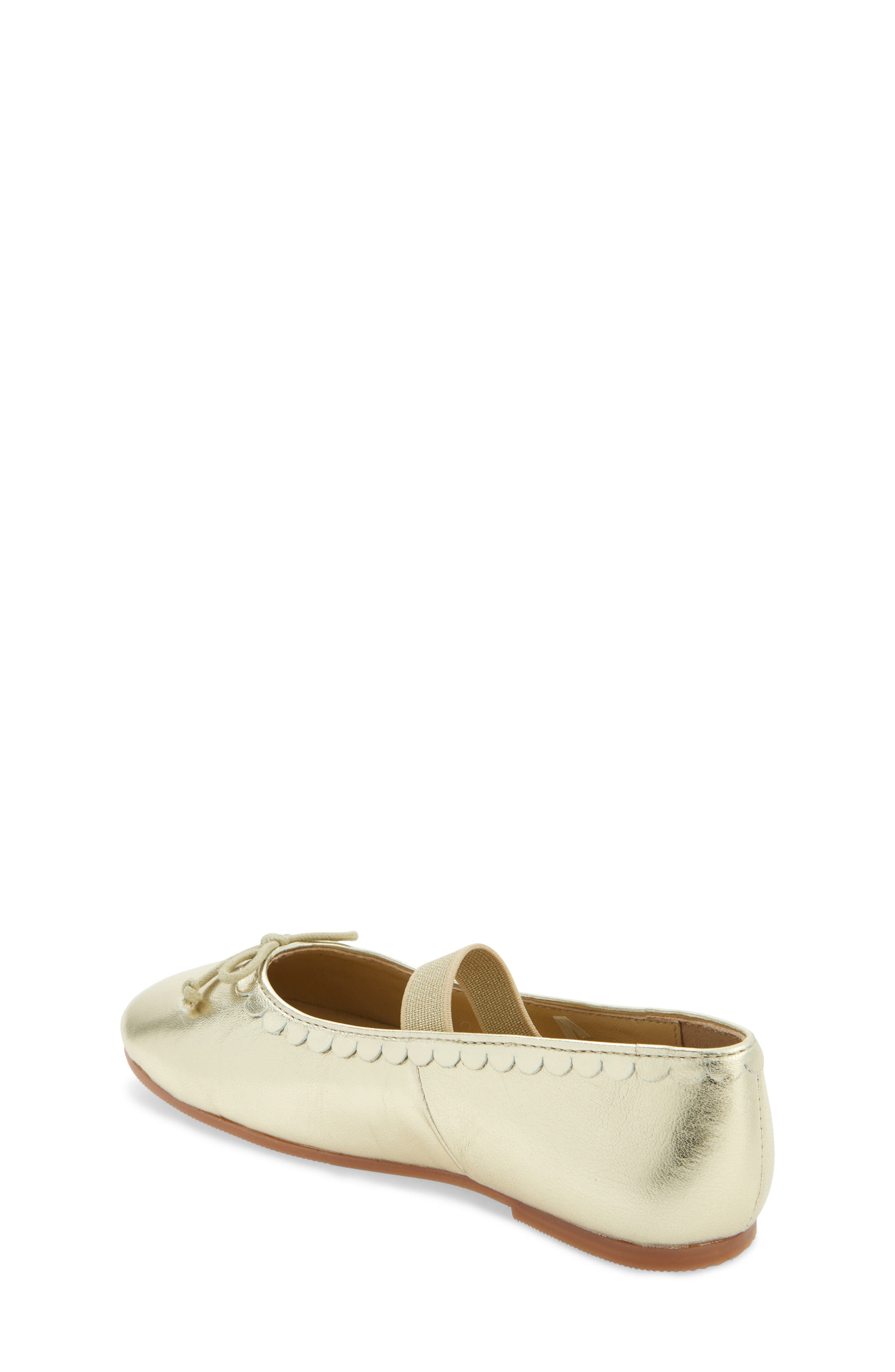 Mini Boden Kids' Metallic Ballet Flat, Alternate, color, 