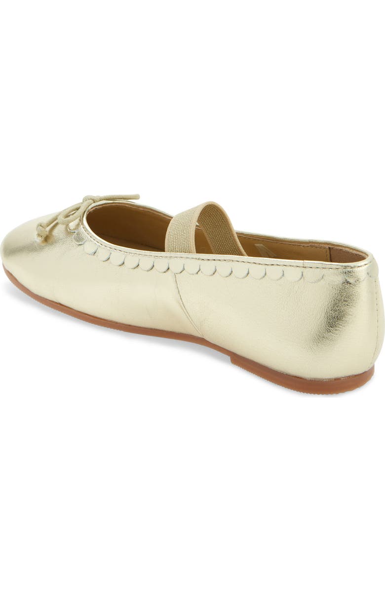 Mini Boden Kids' Metallic Ballet Flat, Alternate, color, Gold Metallic