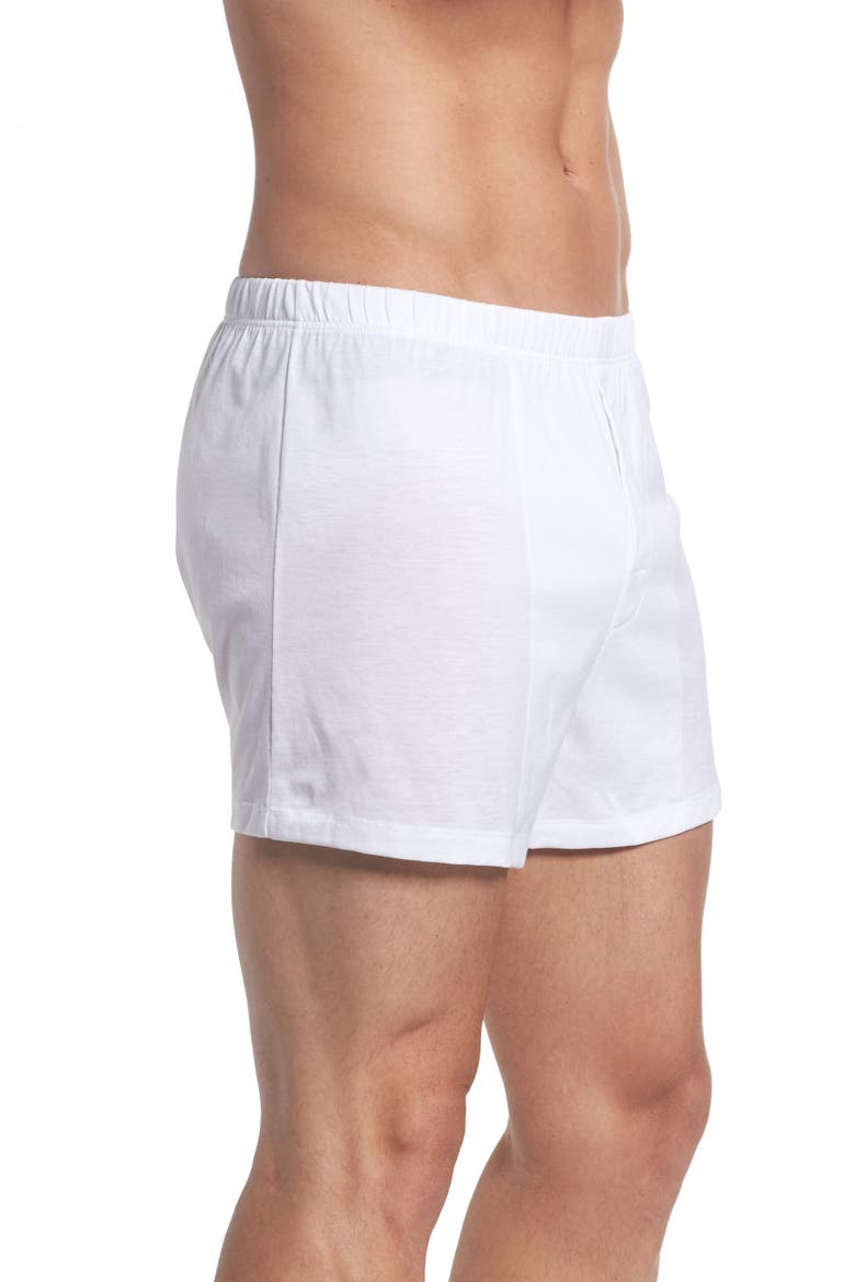 Cotton Sporty Button Fly Cotton Boxer, Alternate, color, WHITE