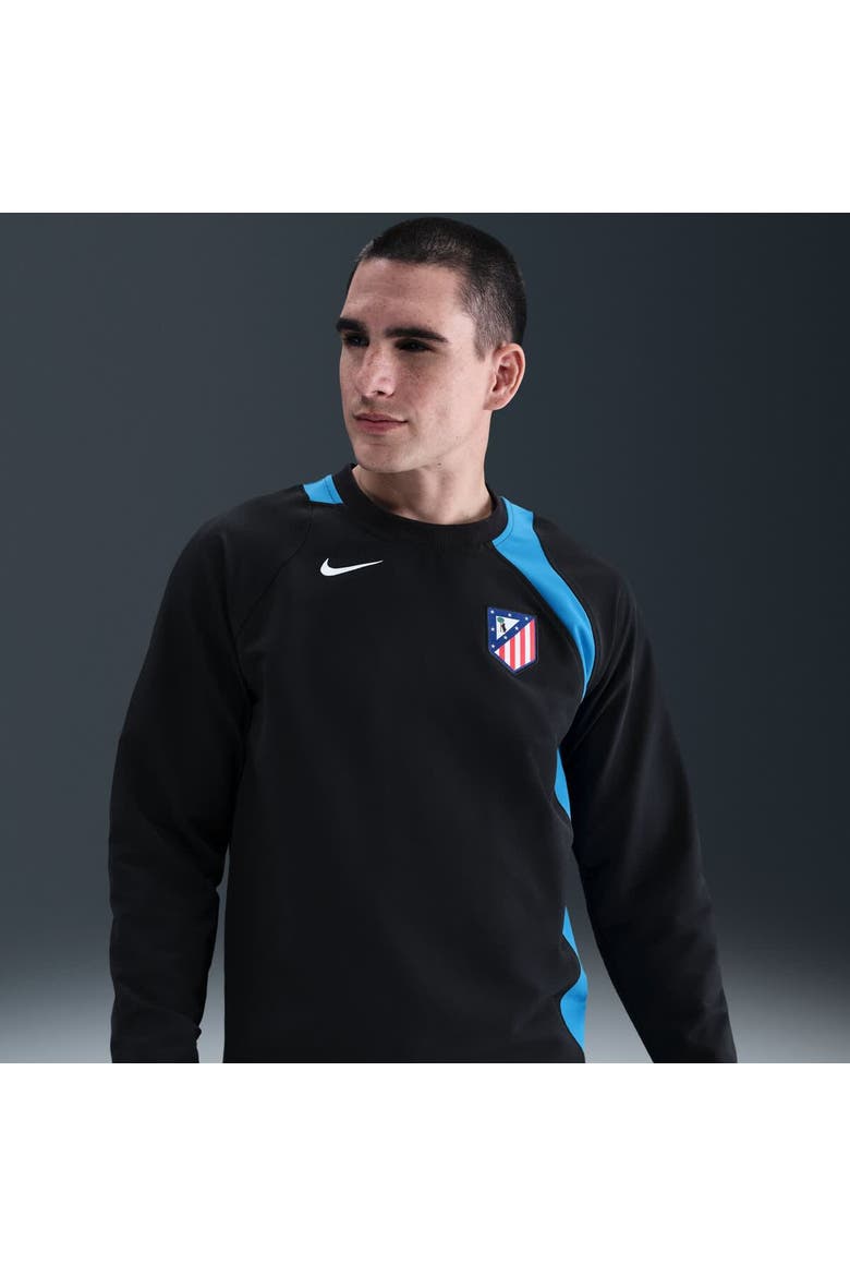 Men's Nike Black Atletico de Madrid Third T90 Pullover Sweatshirt, Main, color, Black