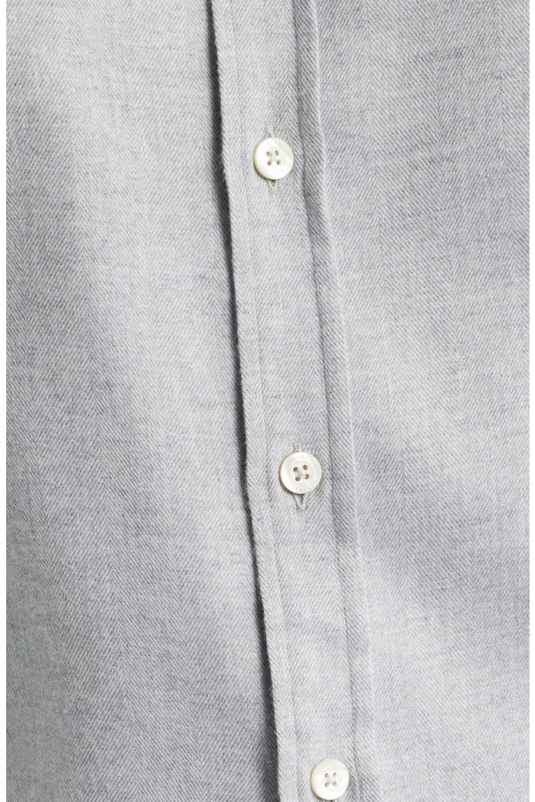 Chevron Regular Fit Dress Shirt, Alternate, color, LIGHT GREY