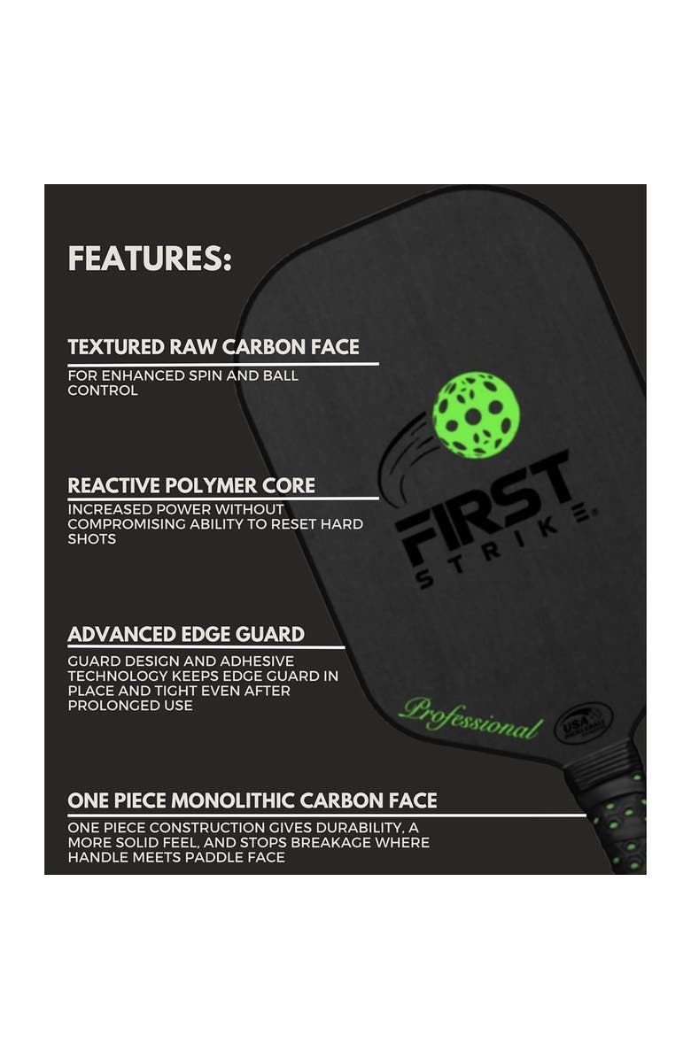 First Strike Pickleball Professional Pickleball Paddle, Alternate, color, Black