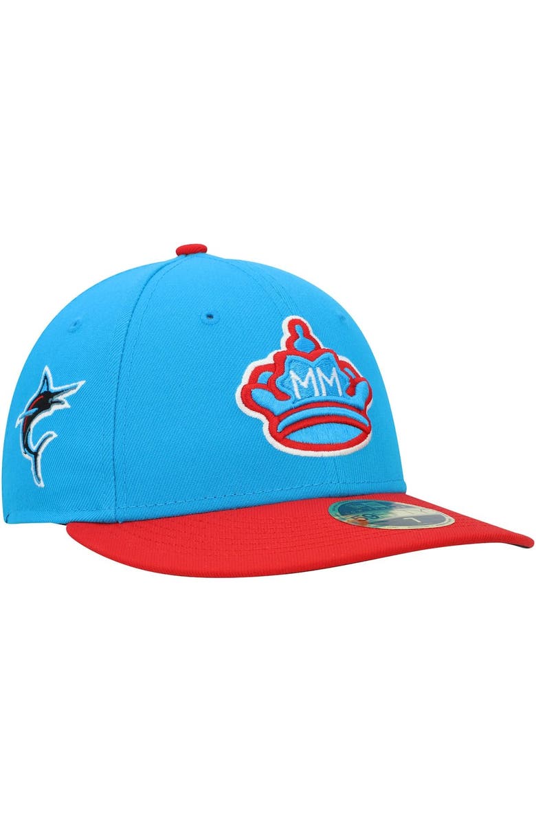 New Era Men's New Era Blue/Red Miami Marlins City Connect 59FIFTY Fitted Hat, Main, color, Blue