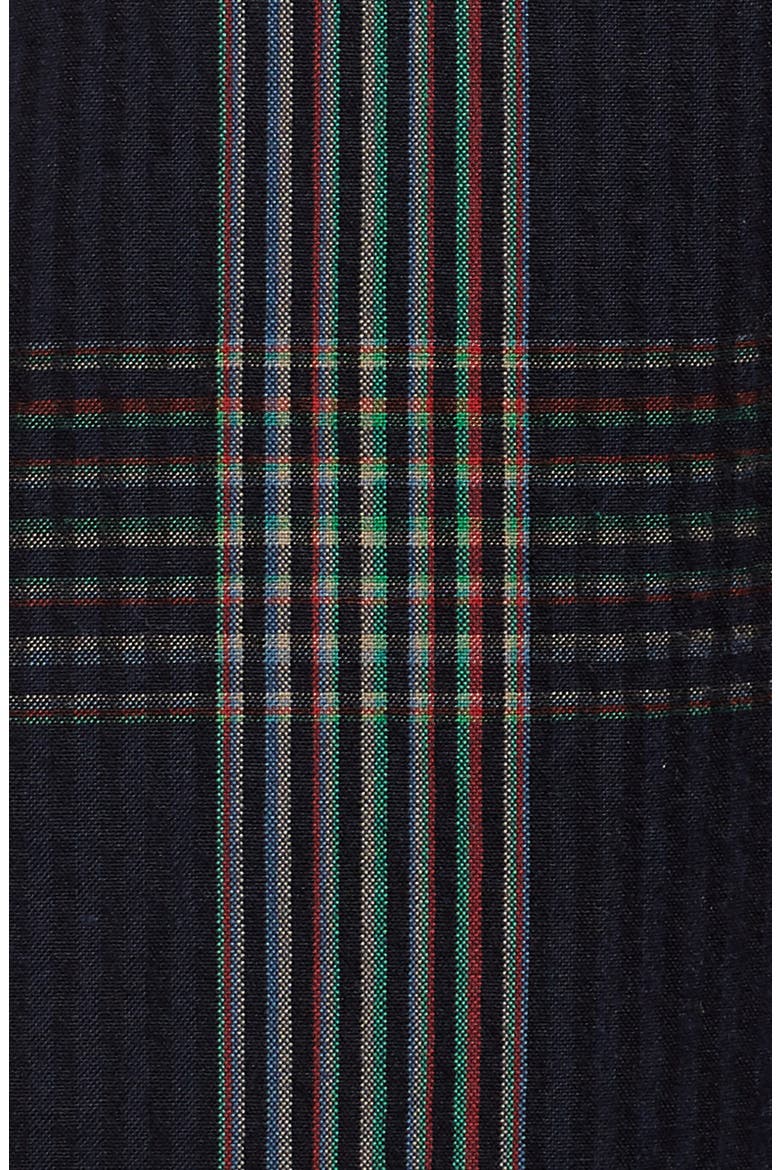 Plaid Midi Shirtdress, Alternate, color, NAVY MULTI PLAID
