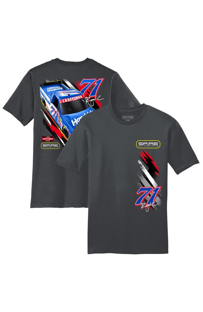 E2 APPAREL Men's Charcoal Rajah Caruth HendrickCars.com Car T-Shirt, Alternate, color, Charcoal