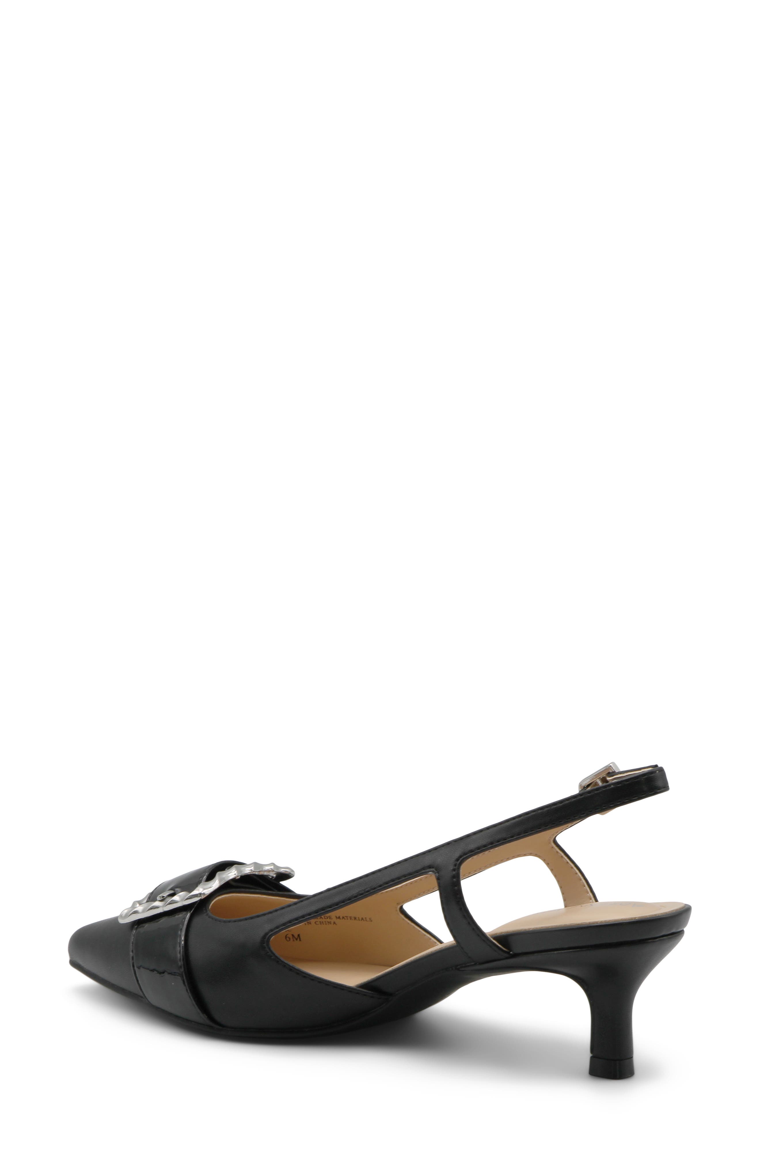 Adrienne Vittadini Sippy Pointed Toe Slingback Pump, Alternate, color, Black