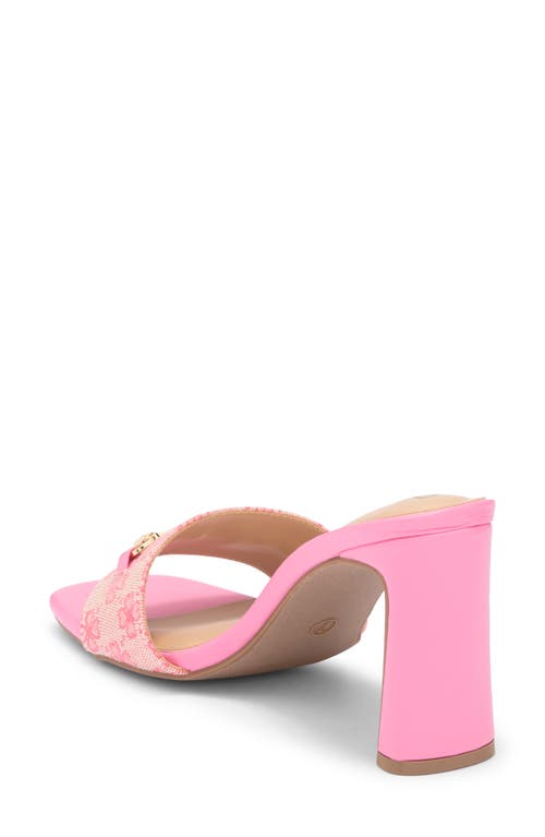 Wild Diva Lounge Viera Block Heel Bit Sandal In Pink